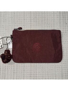 Kipling Viv Nylon Pouch in Burgundy Intense Maroon Wine